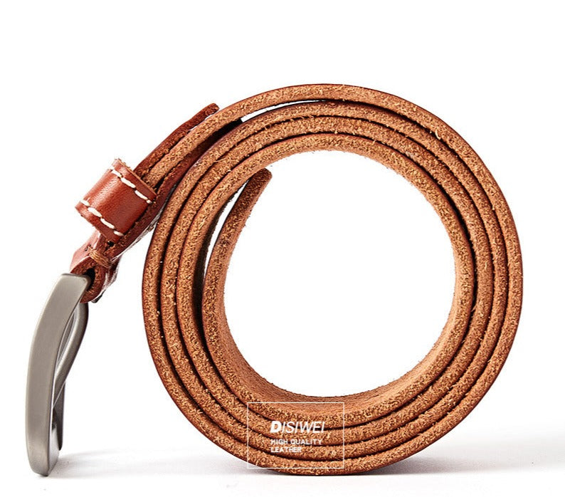 Brown Shade Contrast Stitching Belt | Marinero Fine Menswear