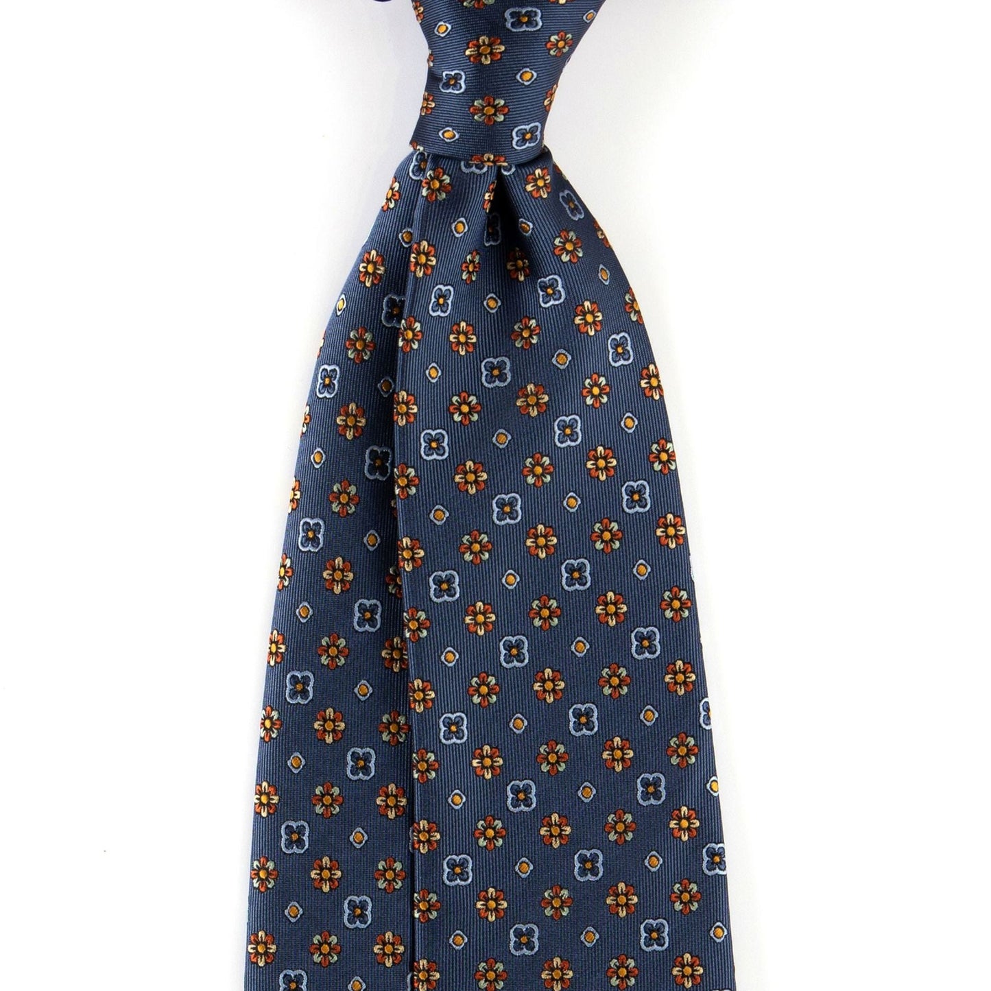 Navy Rich Floral | Classic Micropattern Necktie